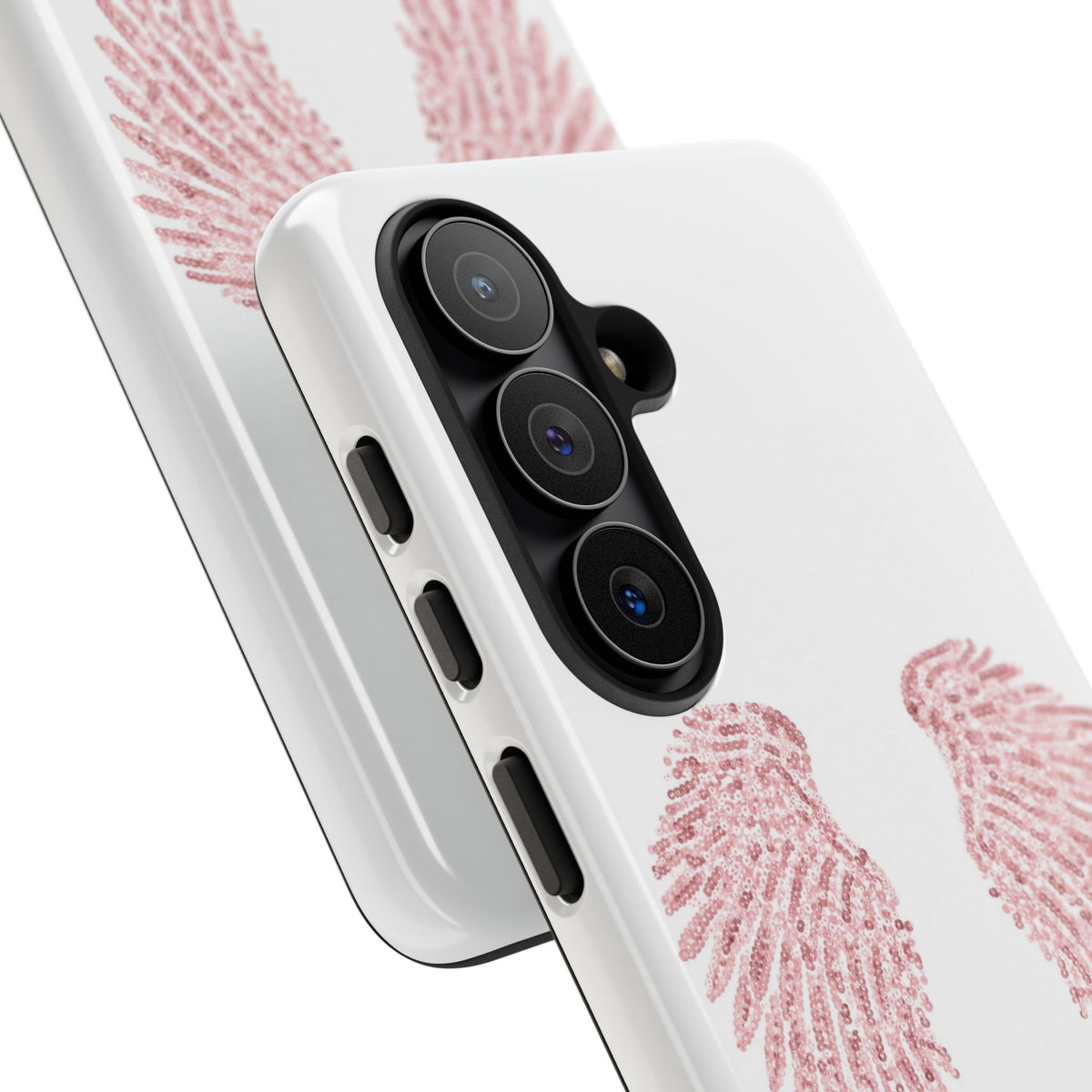 White & Pink Wings Tough Case