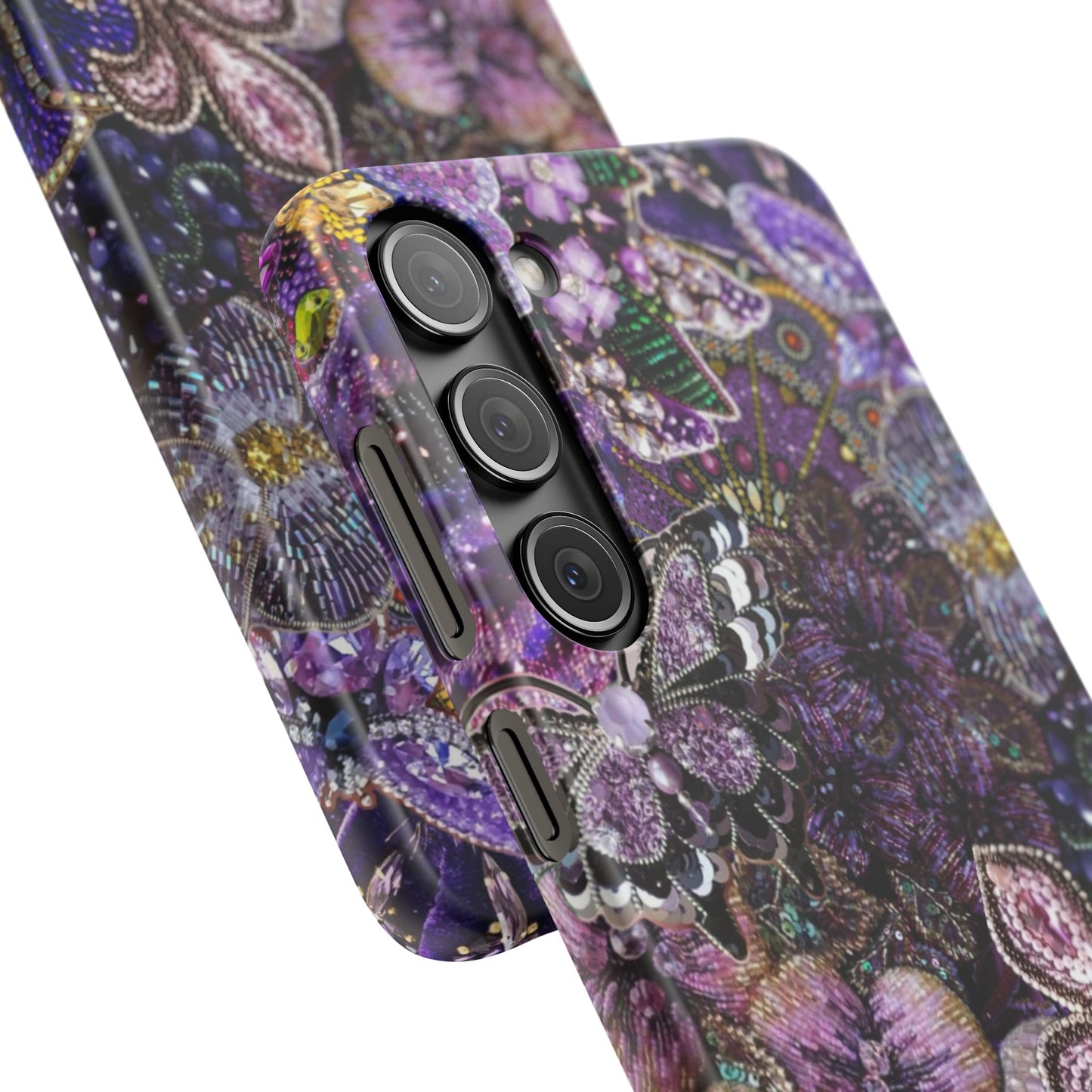 Purple Floral Butterfly Case