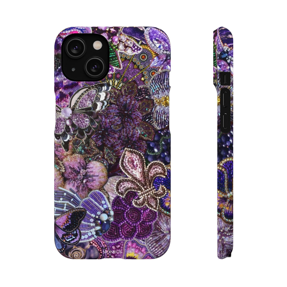 Purple Floral Butterfly Case
