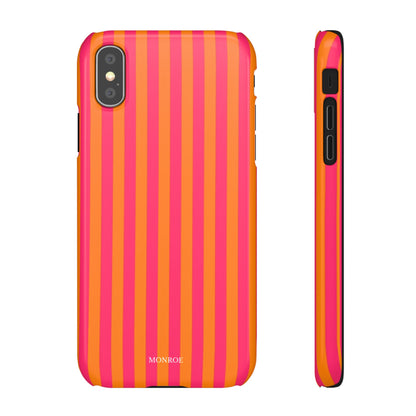 Striped Orange & Pink Case