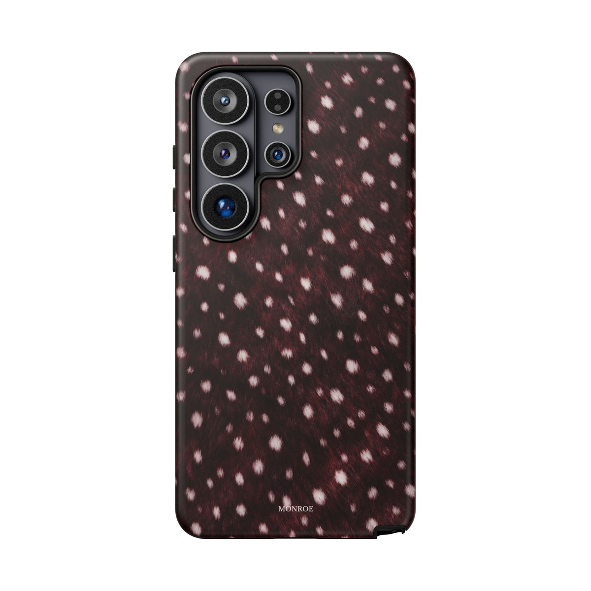Burgundy Spotted Fur Tough Case