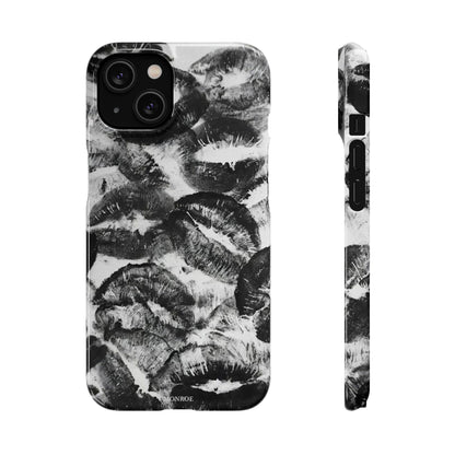 Black & White Kiss Print Case