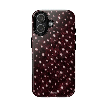Burgundy Spotted Fur Tough Case