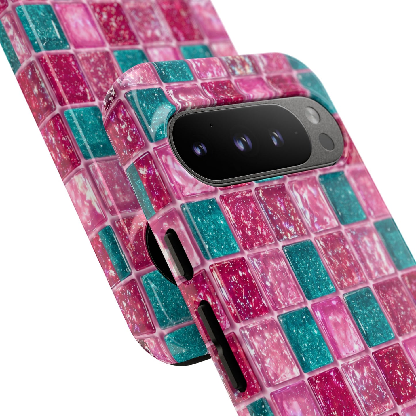 Pink Teal Mosaic Tough Case