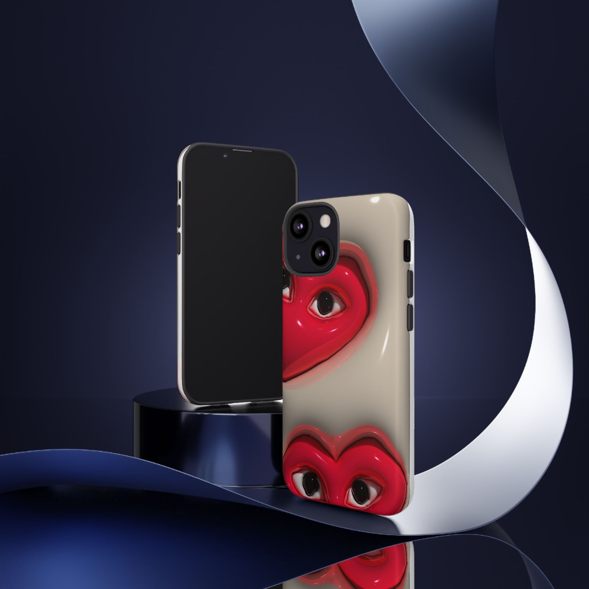 3D Hearts Phone Case