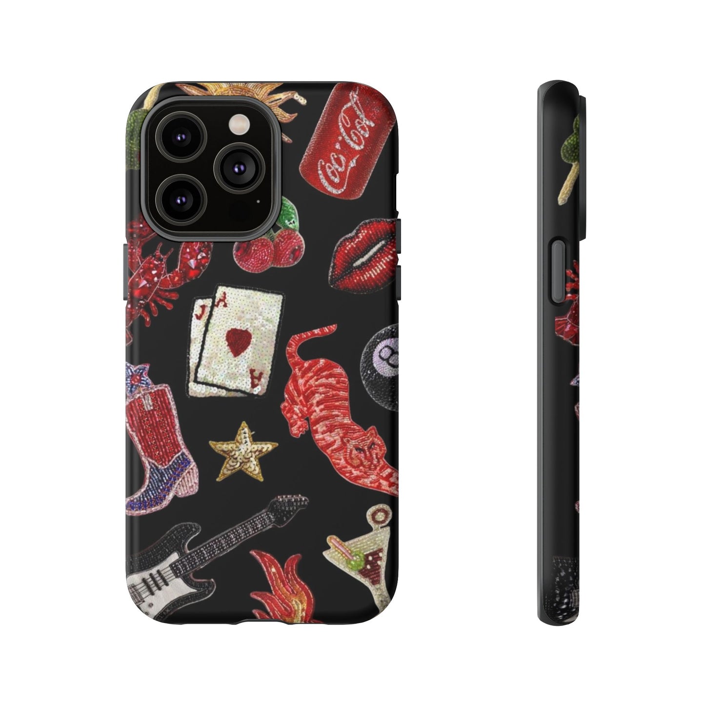 Retro Patch Motif Tough Case