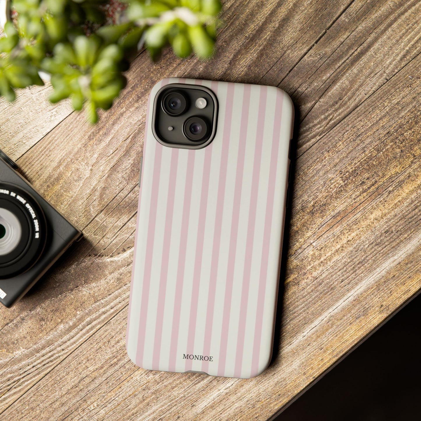Light Pink Stripe Tough Phone Case