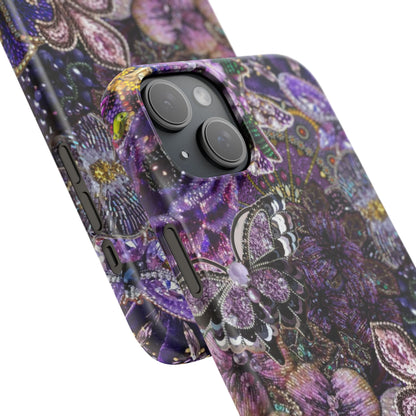 Purple Floral Butterfly Case