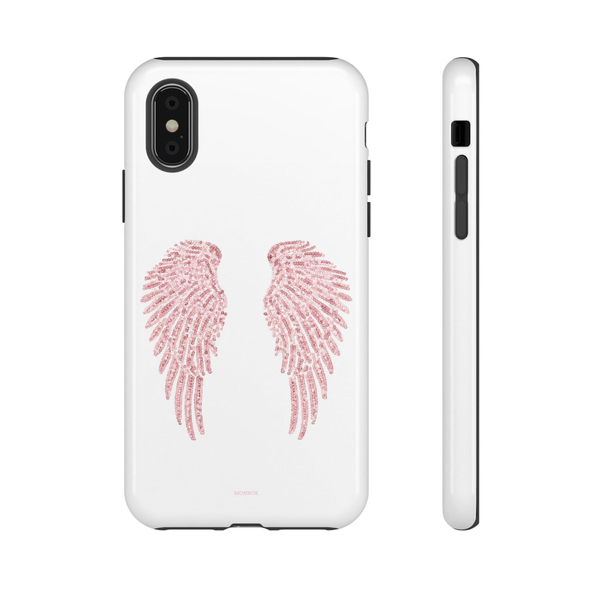 White & Pink Wings Tough Case