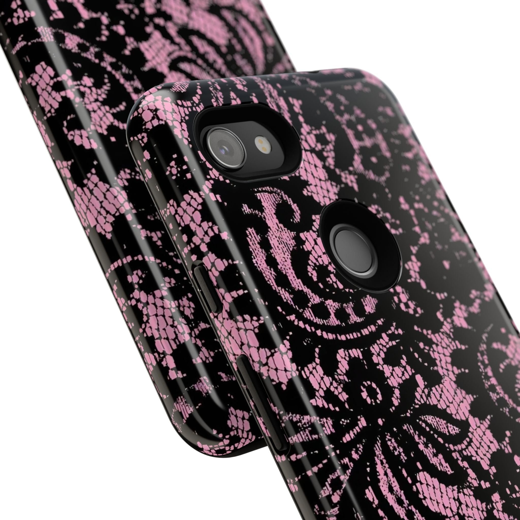 Pink Lace Pattern Tough Phone Case