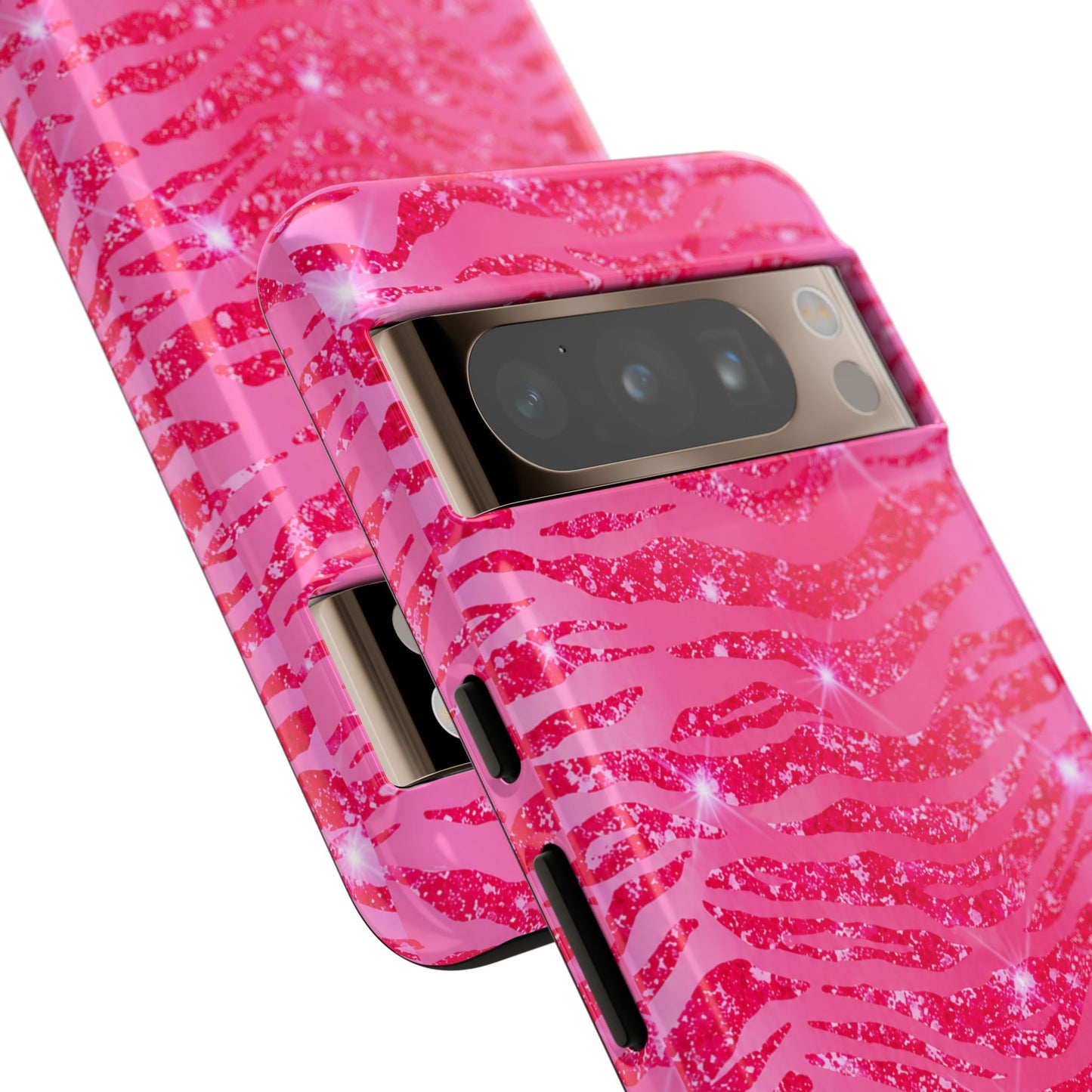 Pink Glitter Zebra Tough Case