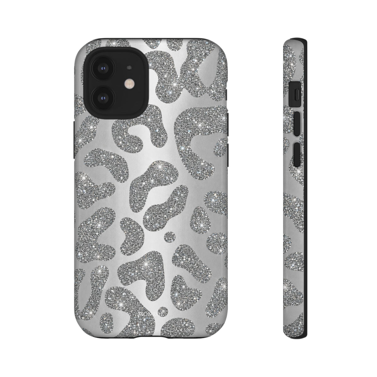 Silver Glitter Leopard Tough Case