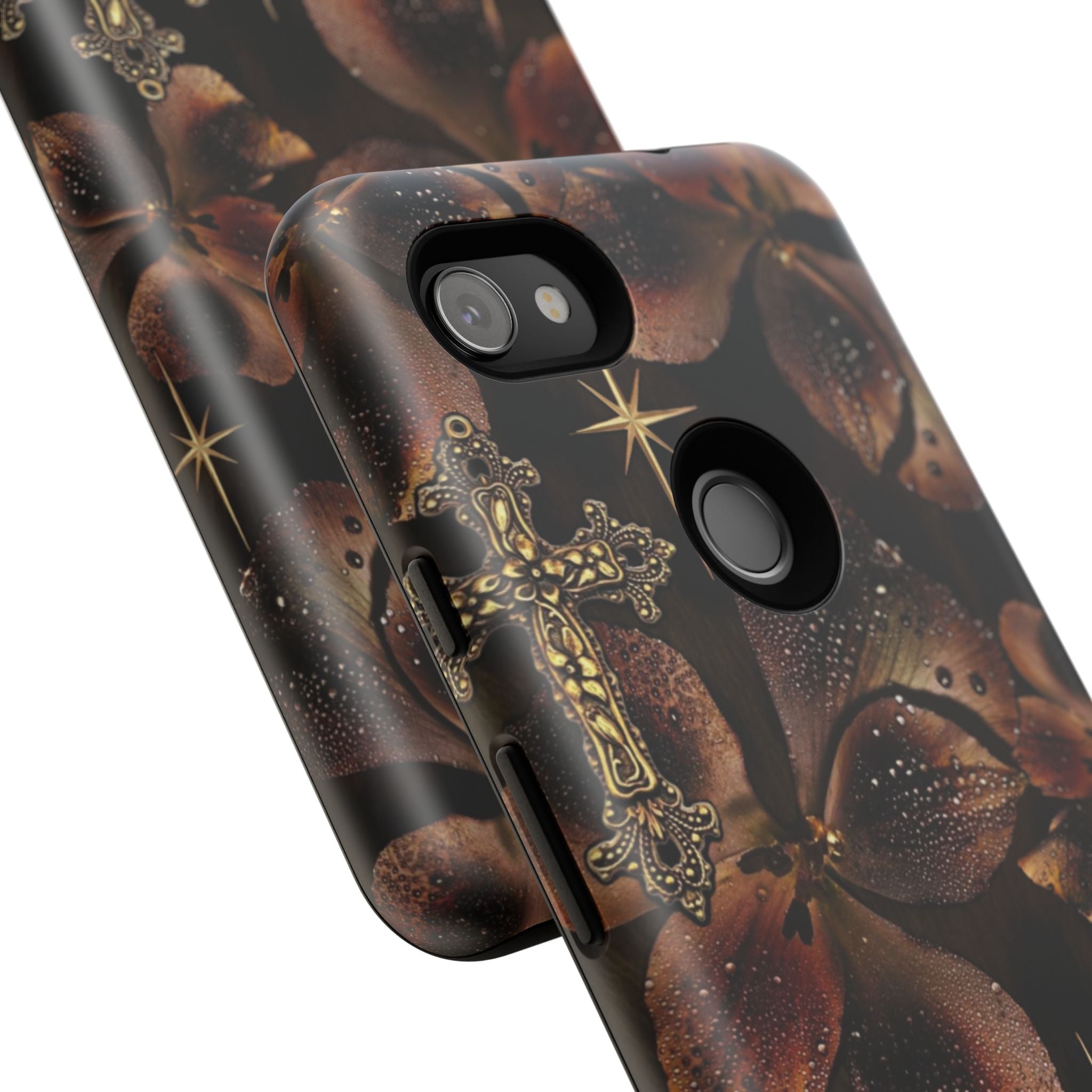 Floral Cross Pattern Tough Case