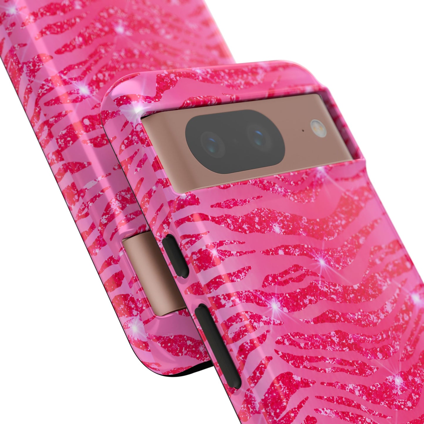 Pink Glitter Zebra Tough Case