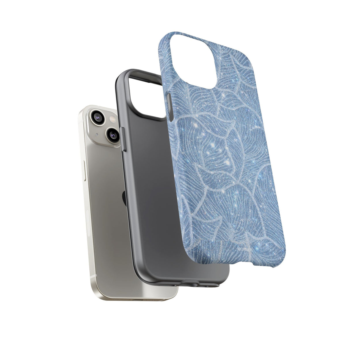 Glacier Blue Floral Tough Case