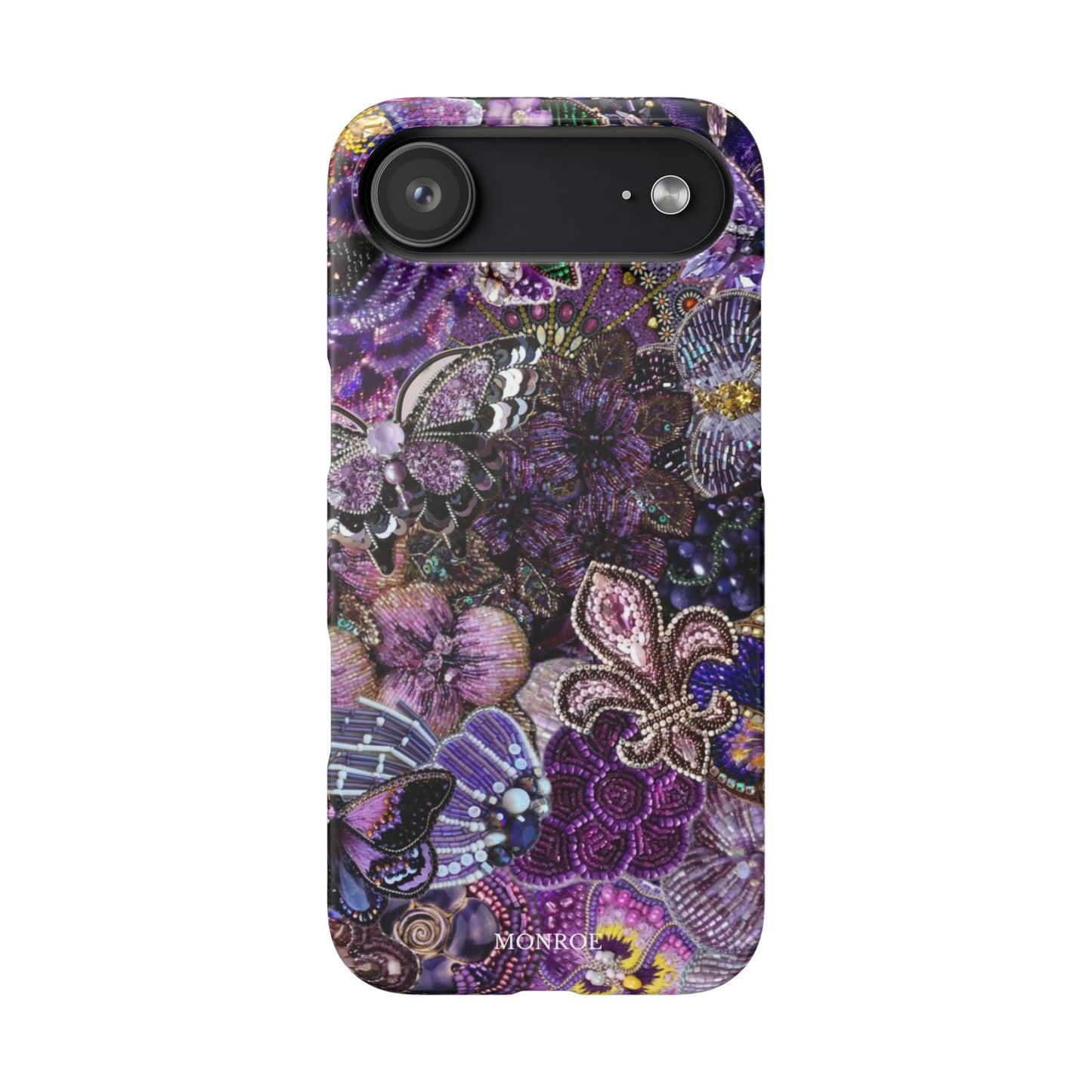 Purple Floral Butterfly Case