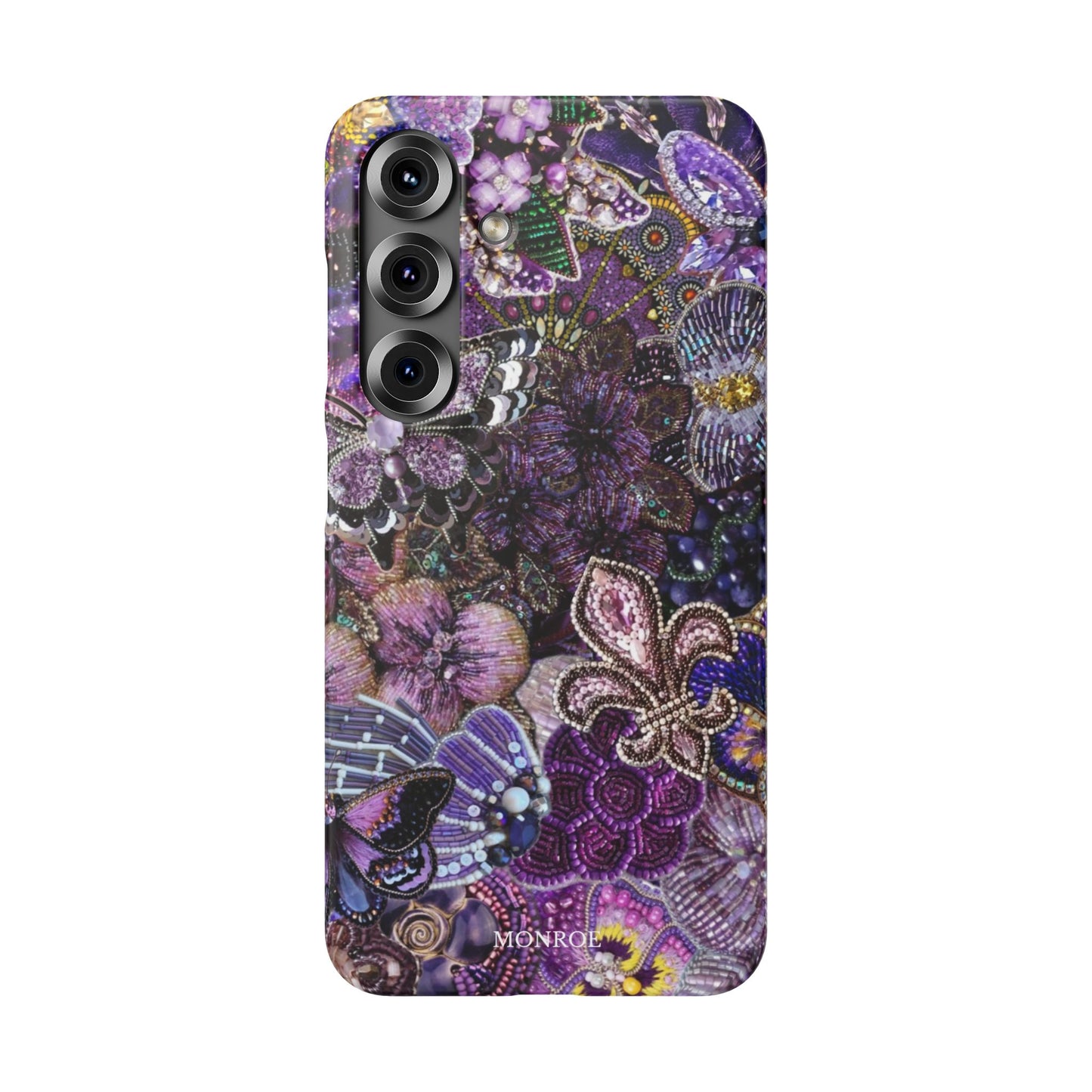 Purple Floral Butterfly Case