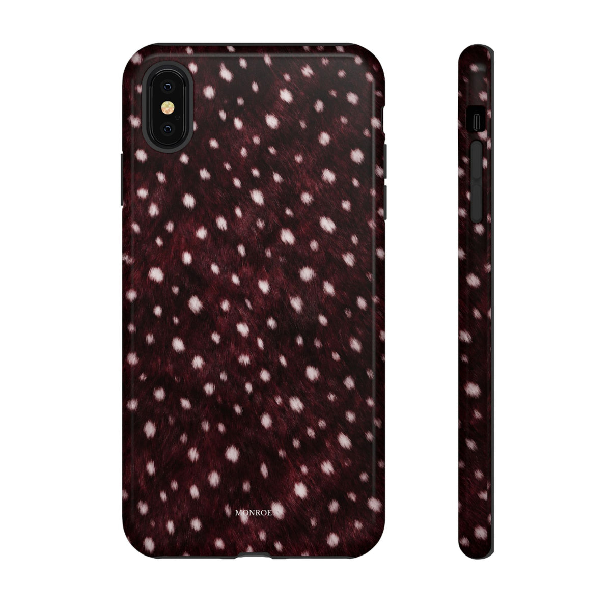 Burgundy Spotted Fur Tough Case