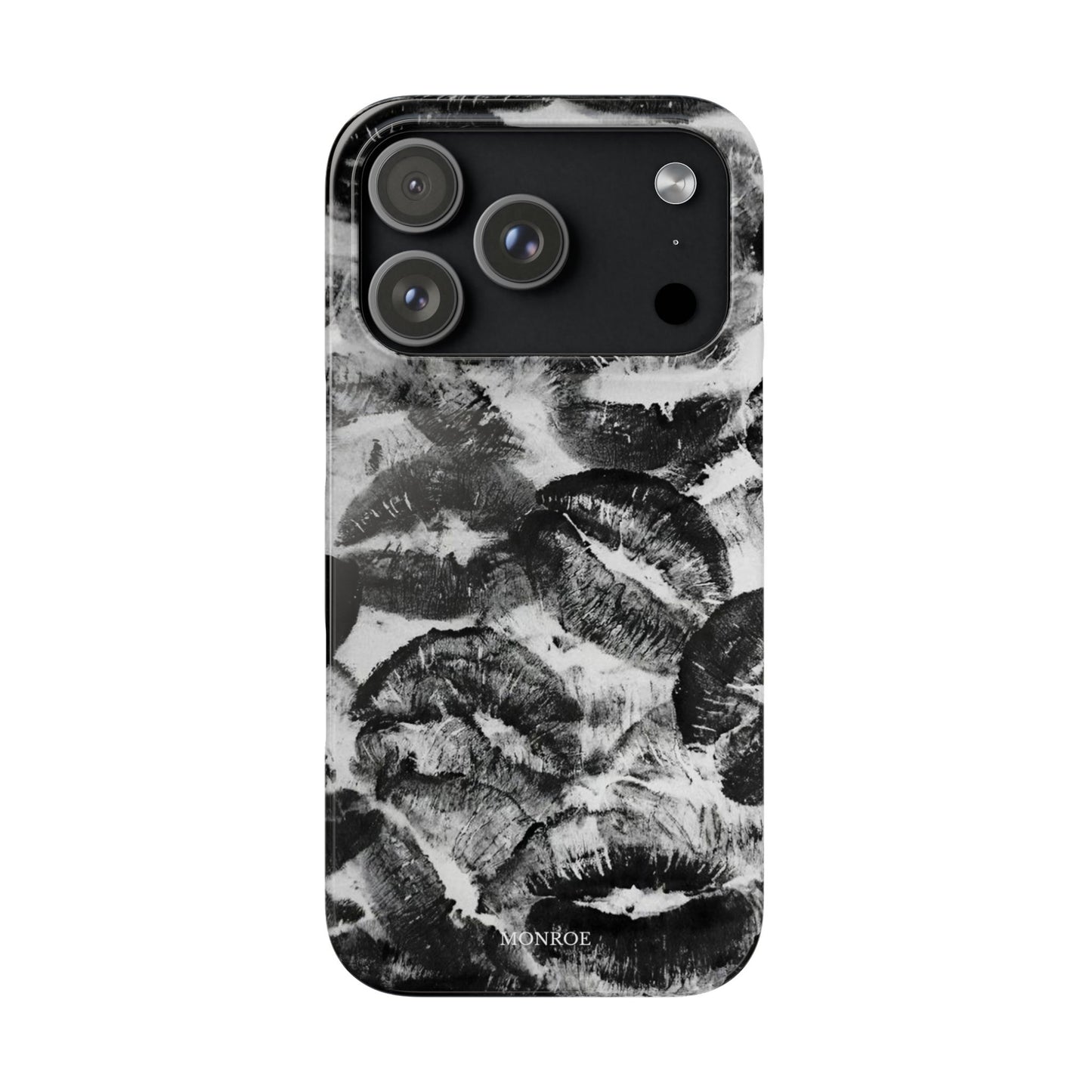 Black & White Kiss Print Case
