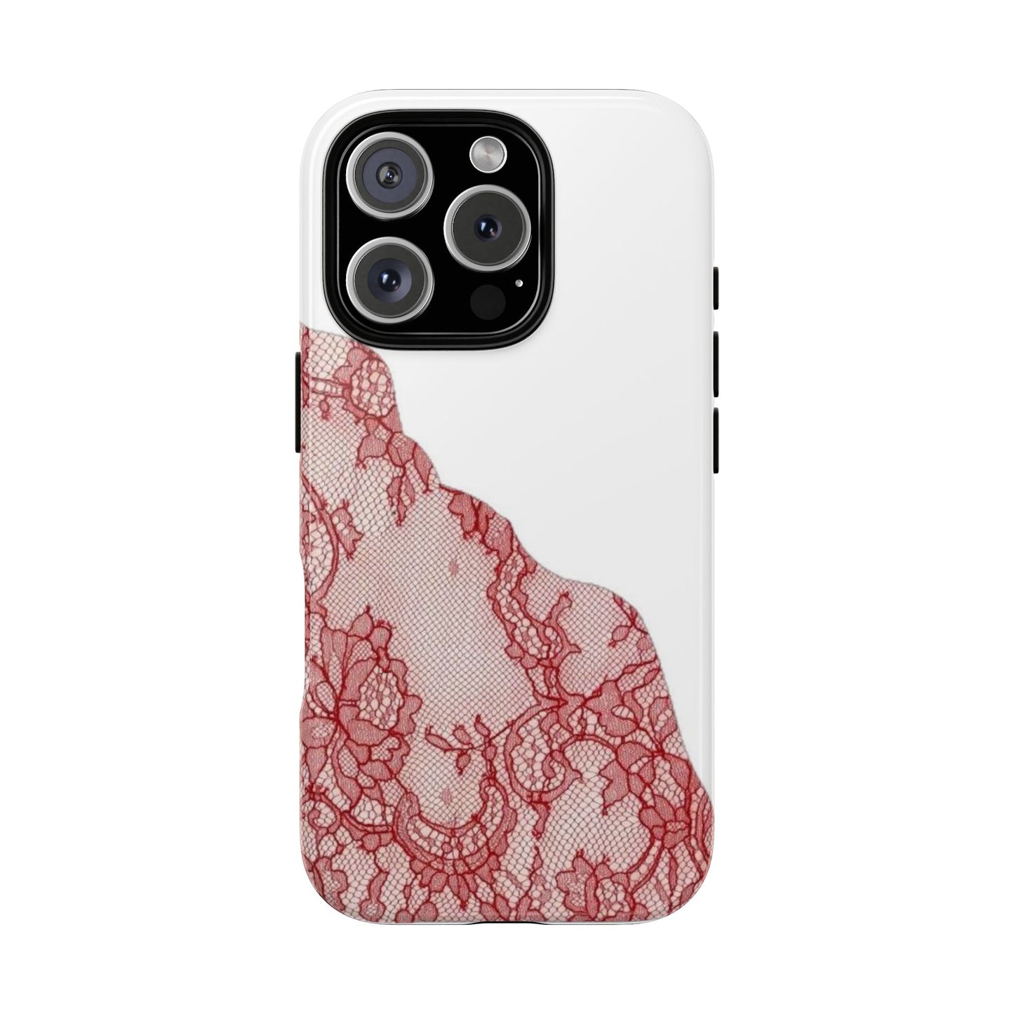 Red Lace Edge Tough Phone Case