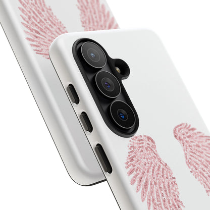 White & Pink Wings Tough Case
