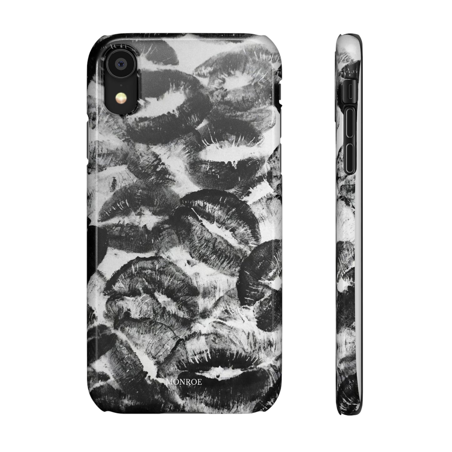 Black & White Kiss Print Case