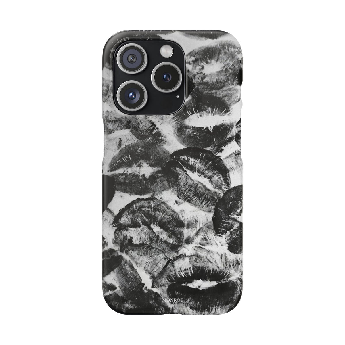 Black & White Kiss Print Case