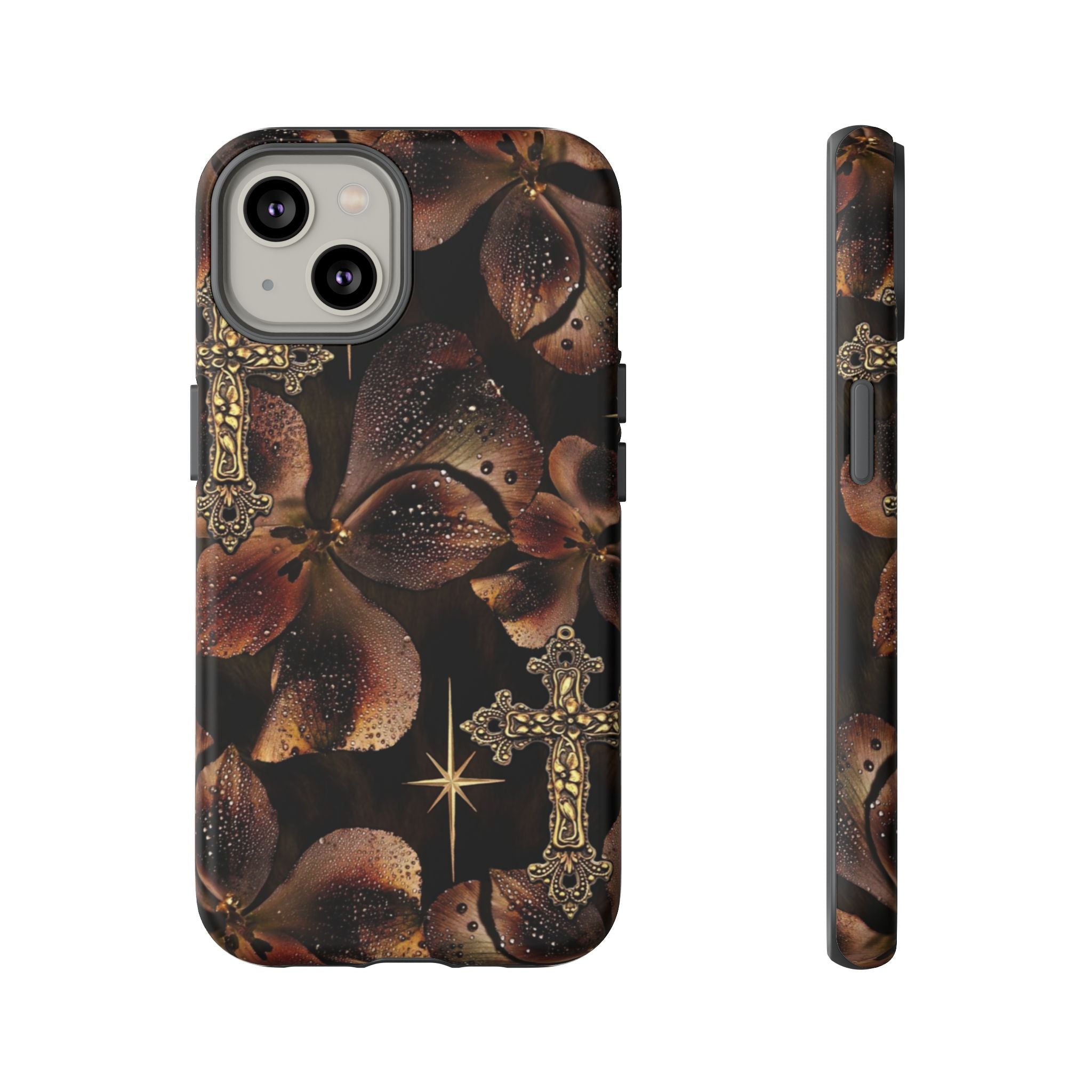 Floral Cross Pattern Tough Case