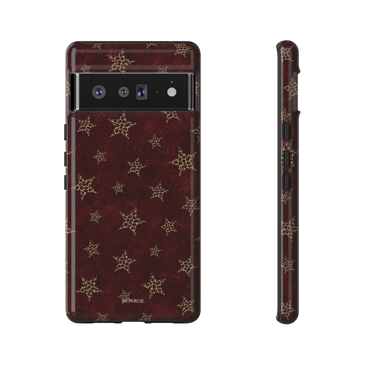 Burgundy Leopard Star Tough Case