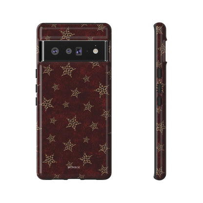 Burgundy Leopard Star Tough Case