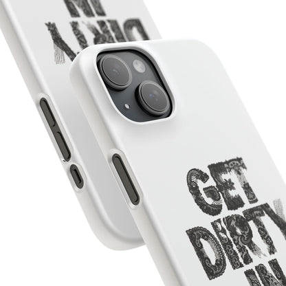 Get Dirty in Paris White Snap Case