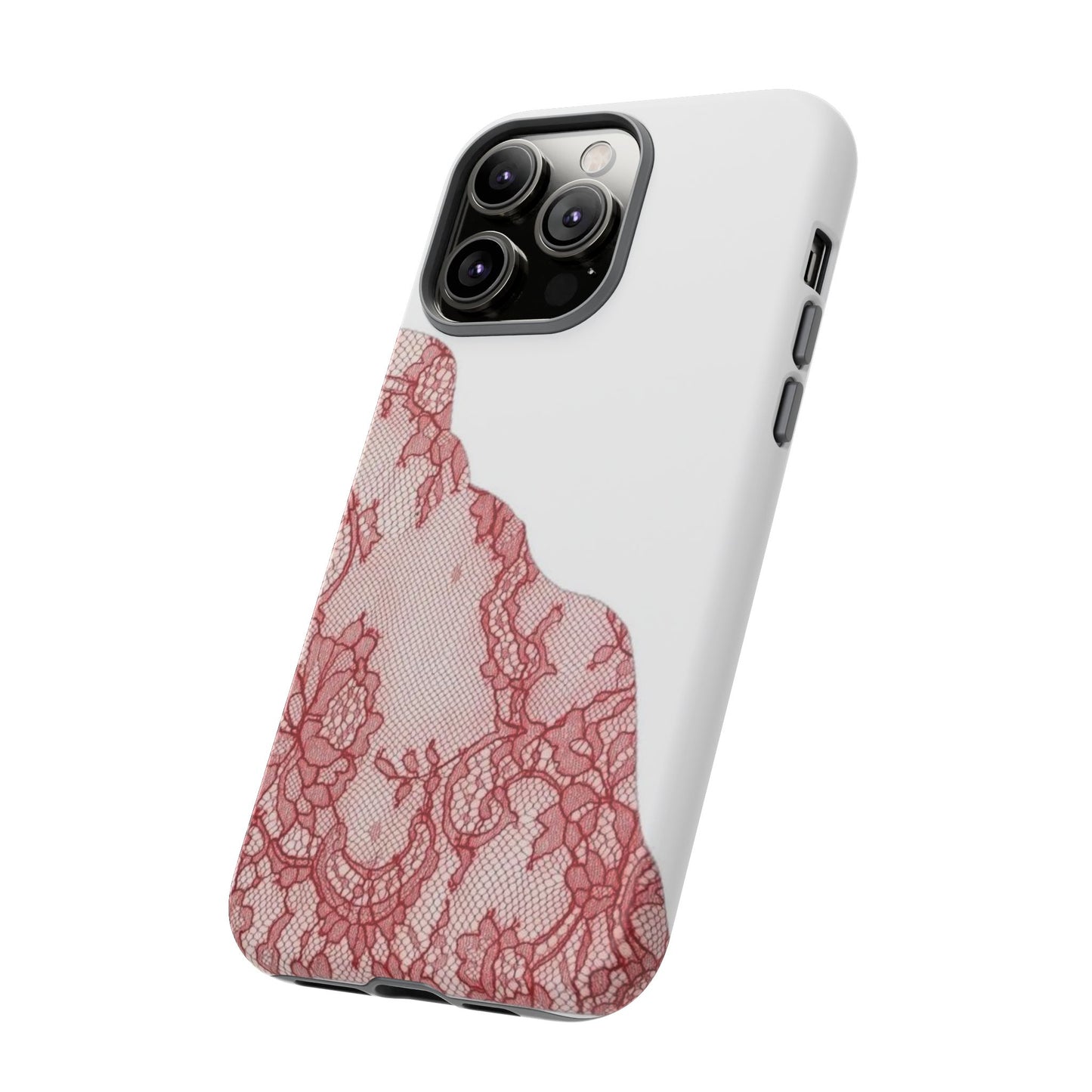Red Lace Edge Tough Phone Case