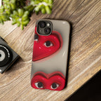 3D Hearts Phone Case