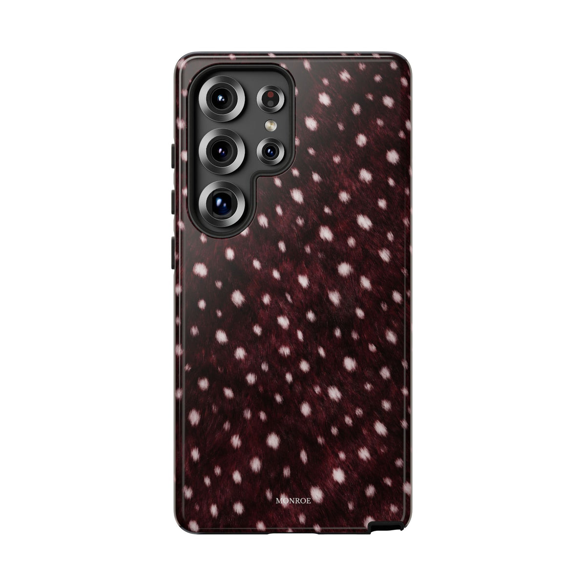 Burgundy Spotted Fur Tough Case