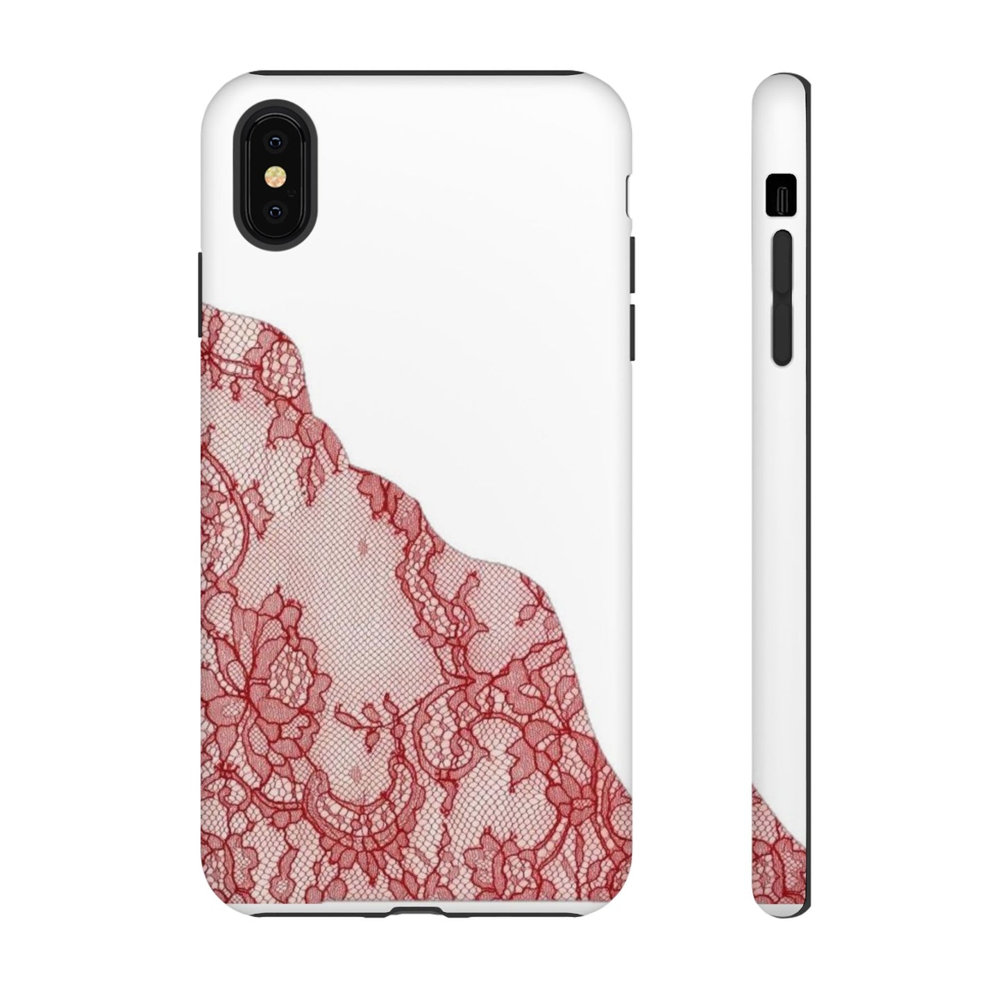 Red Lace Edge Tough Phone Case
