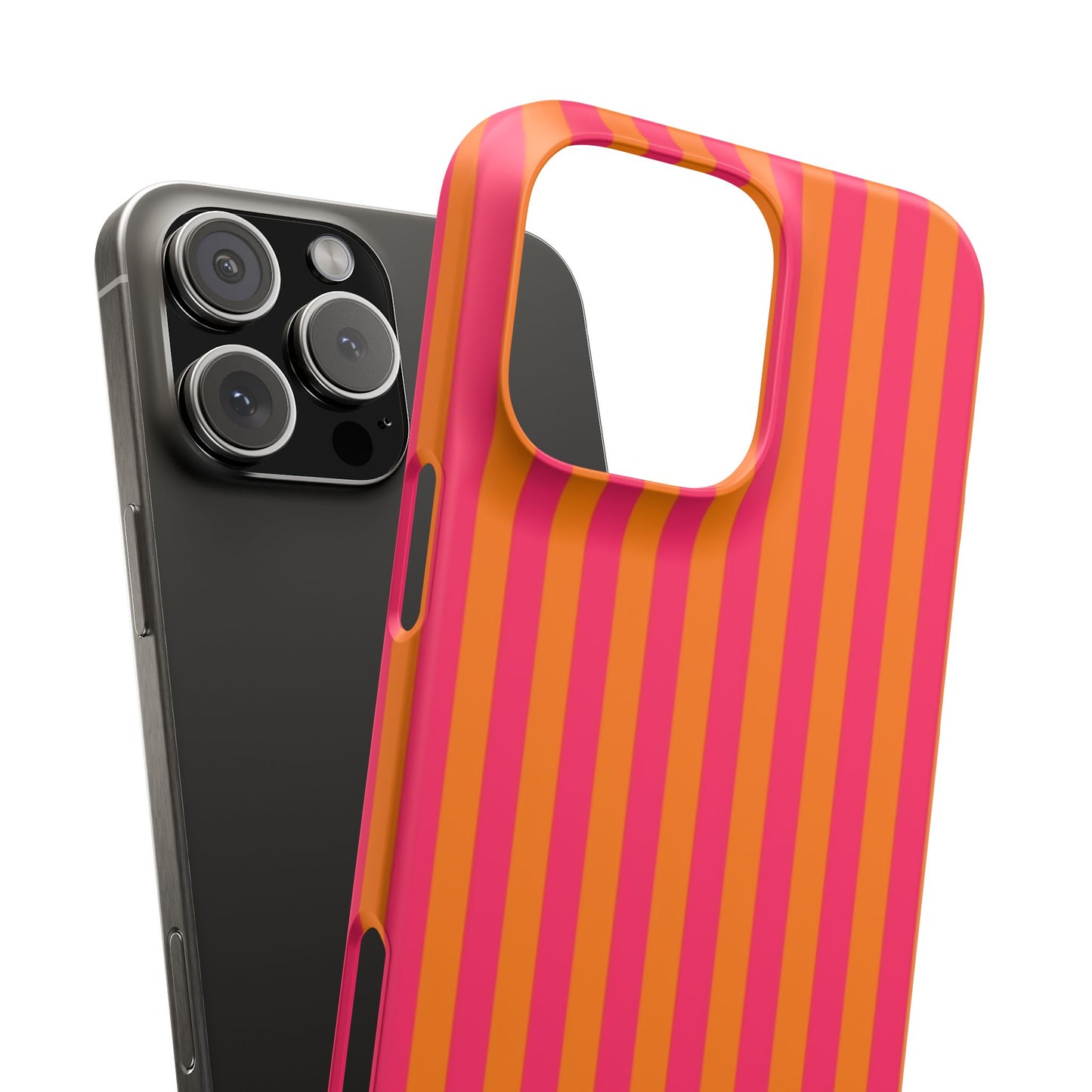 Striped Orange & Pink Case