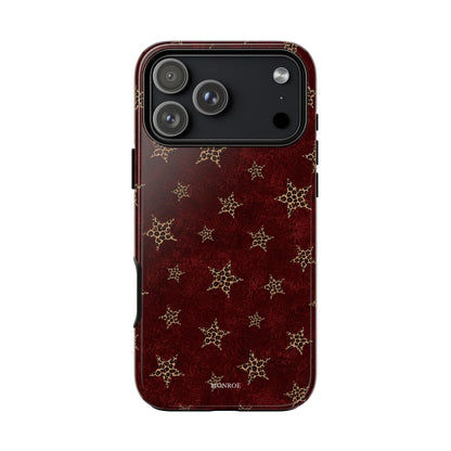Burgundy Leopard Star Tough Case