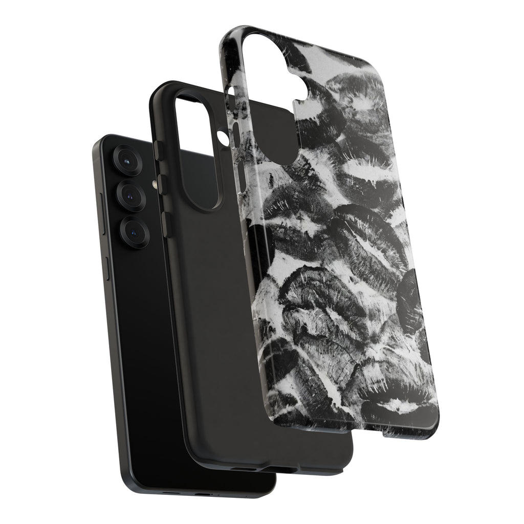 Black and Kiss Design Phone Case