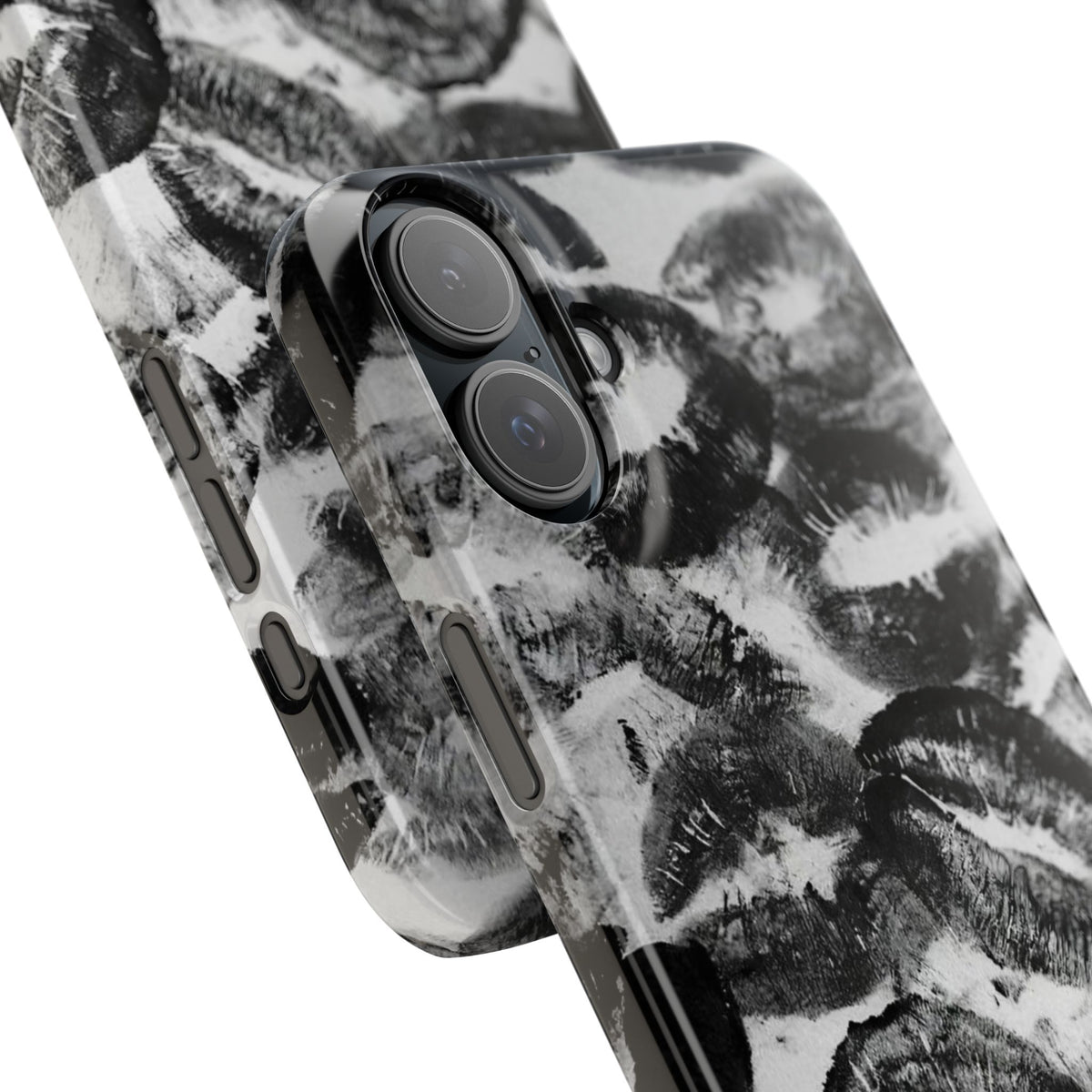 Black & White Kiss Print Case