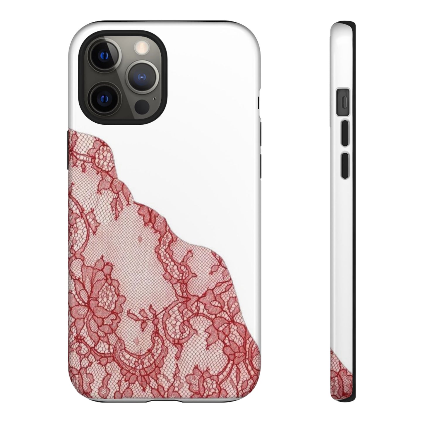Red Lace Edge Tough Phone Case