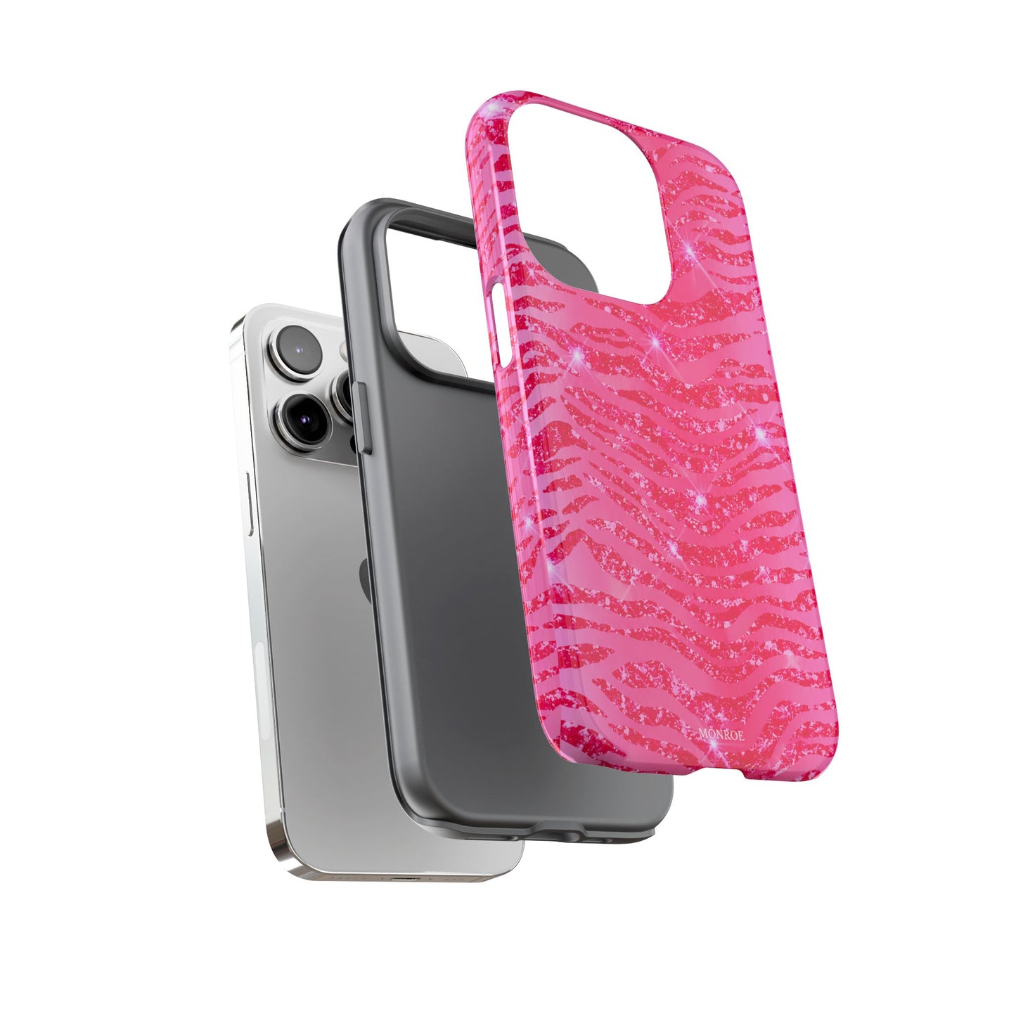 Pink Glitter Zebra Tough Case