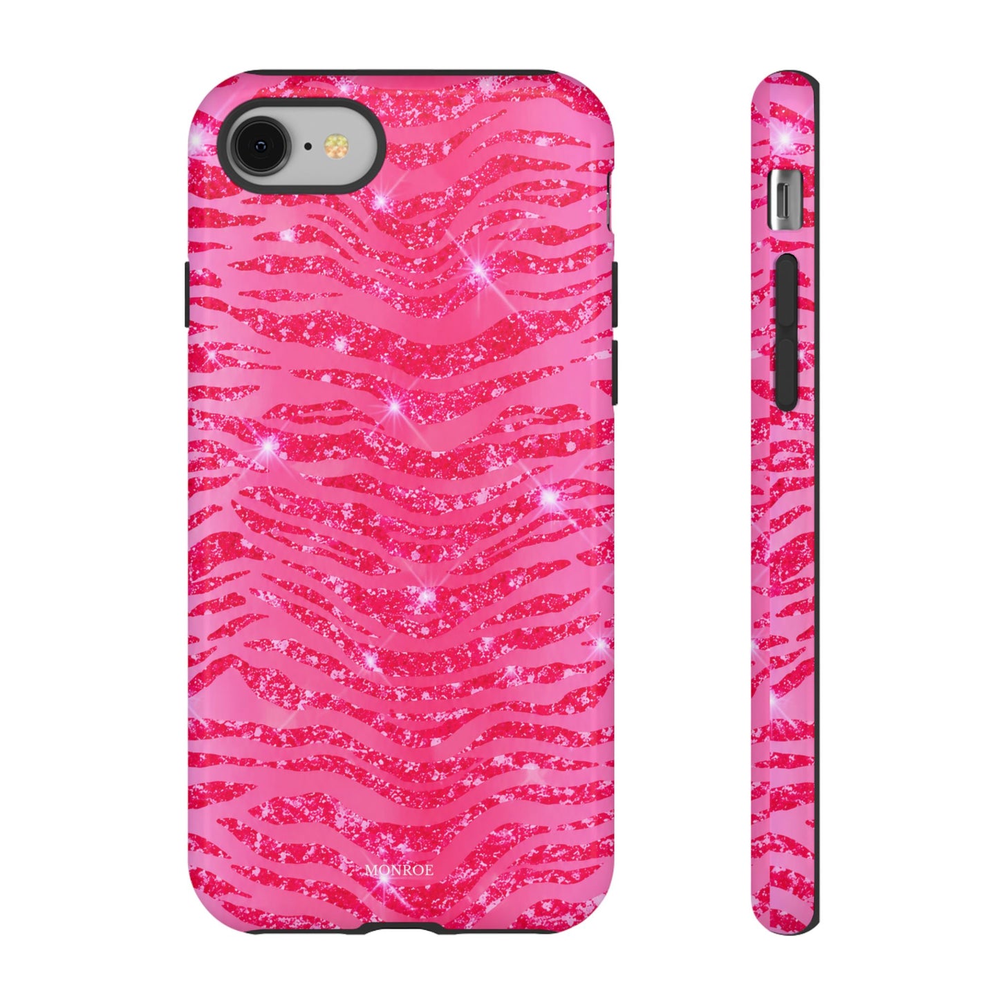 Pink Glitter Zebra Tough Case