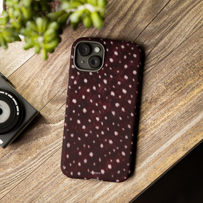 Burgundy Spotted Fur Tough Case