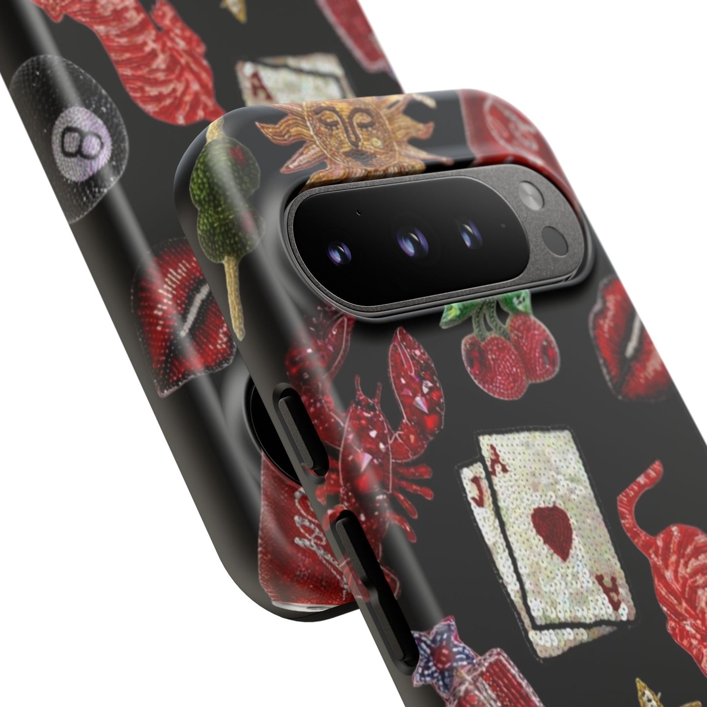 Retro Patch Motif Tough Case