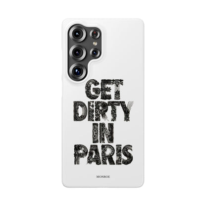 Get Dirty in Paris White Snap Case