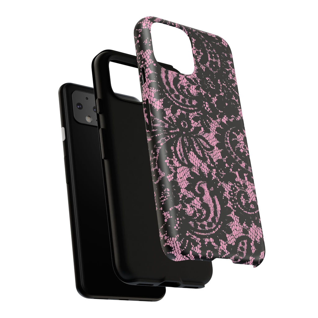 Pink Lace Pattern Tough Phone Case