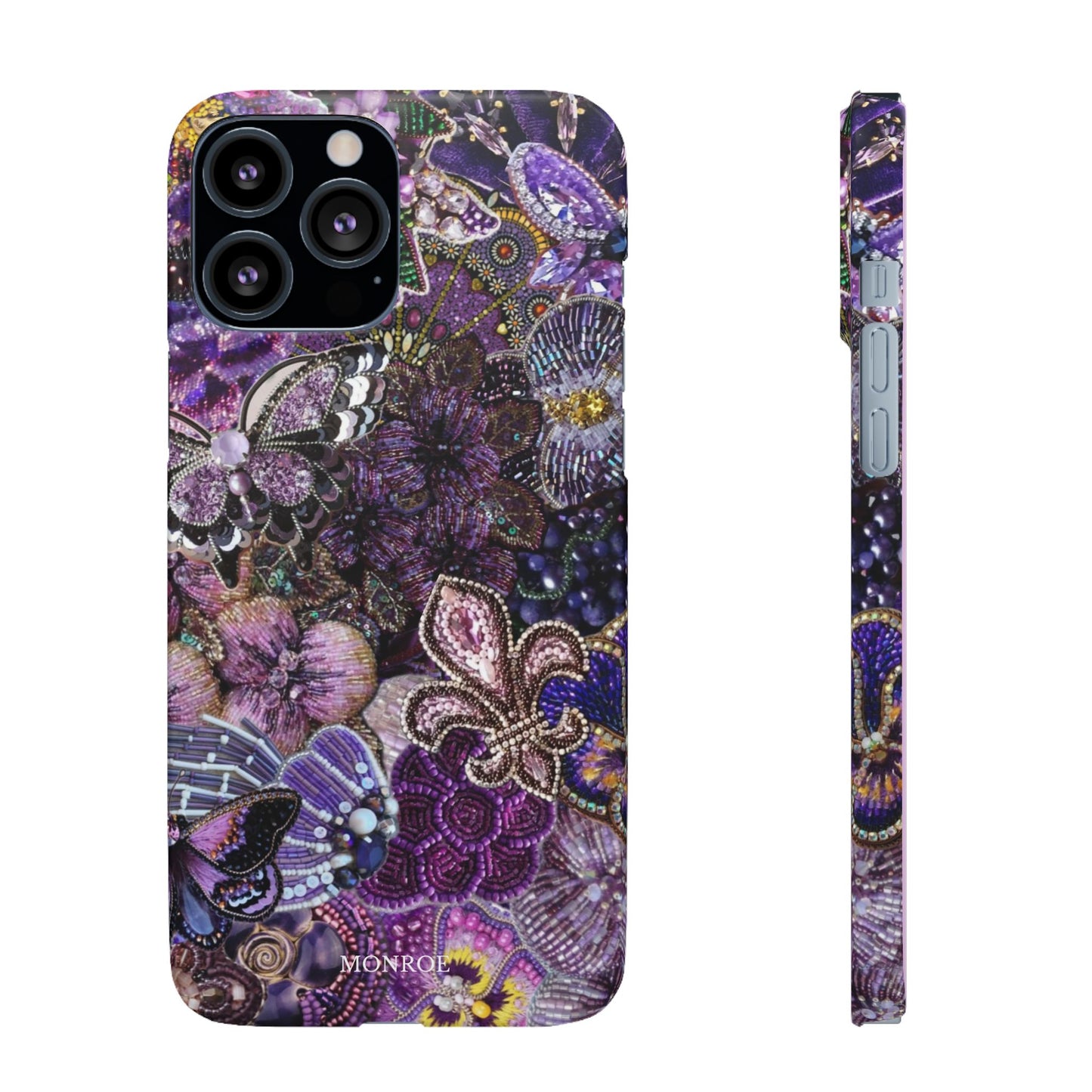 Purple Floral Butterfly Case