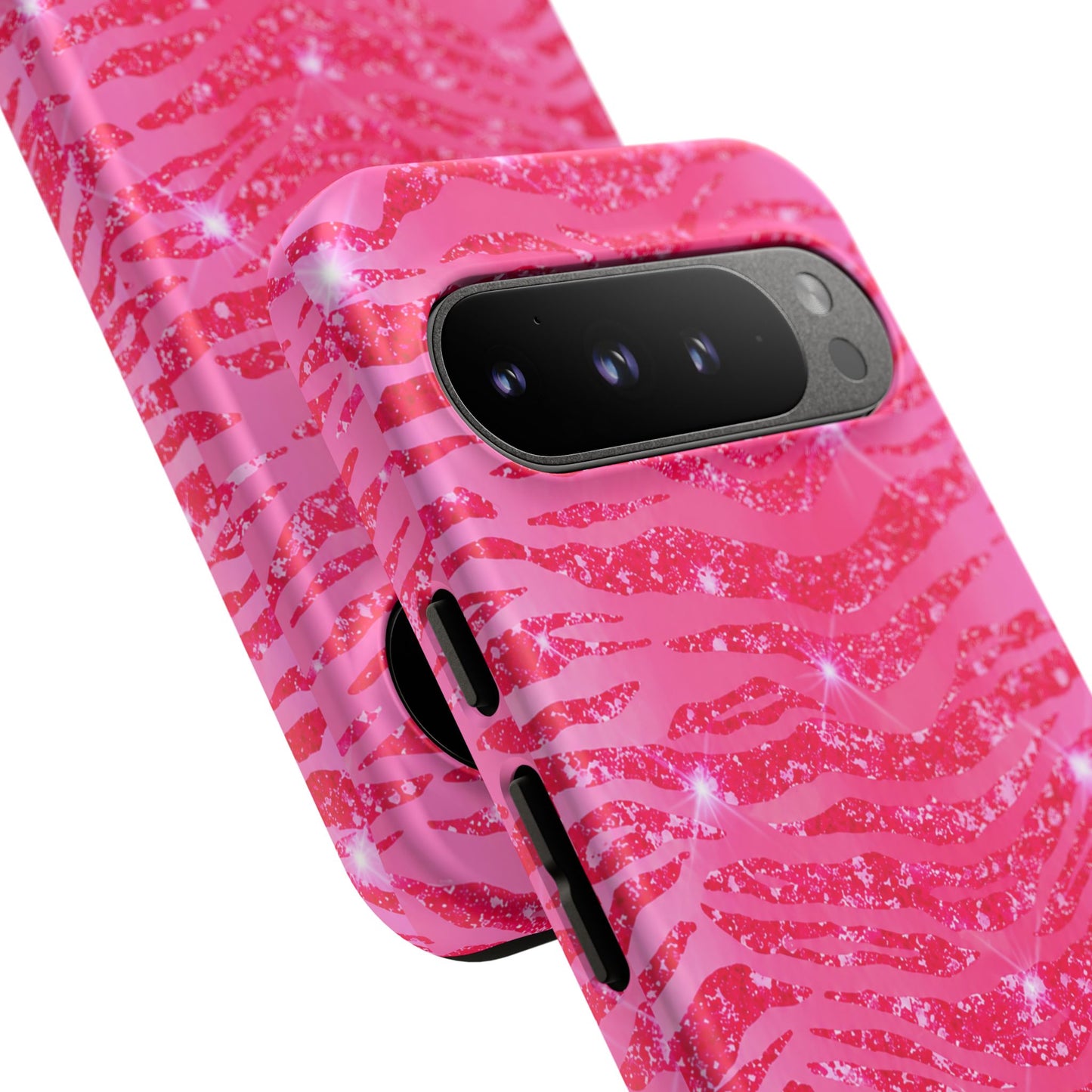 Pink Glitter Zebra Tough Case