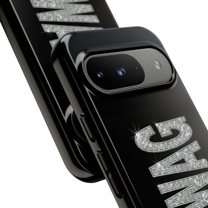 “#SWAG” Black Bling Tough Case