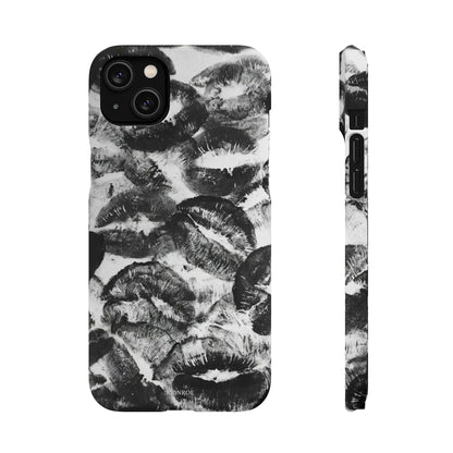 Black & White Kiss Print Case